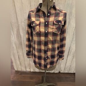 Plaid Button-Up Shirt